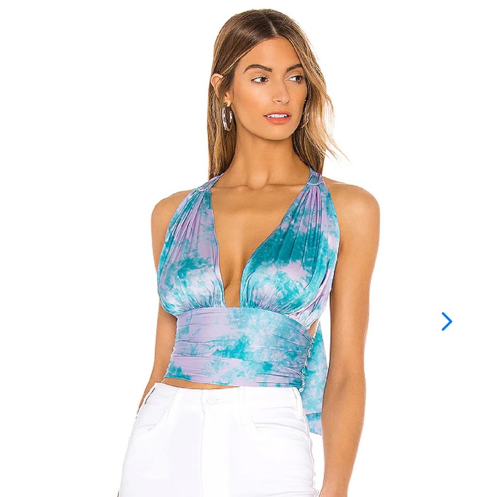 Lovers and Friends Venice Top in Lilac & Turquoise